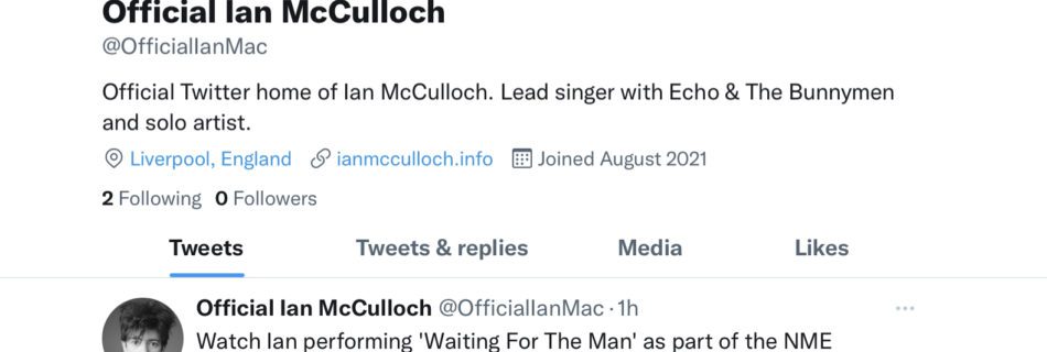 Ian McCulloch Twitter