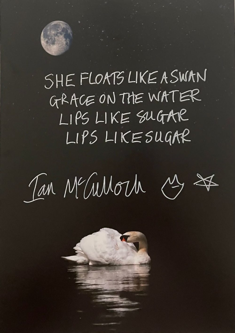 Ian McCulloch - Lips Like Sugar handwritten signed lyrics